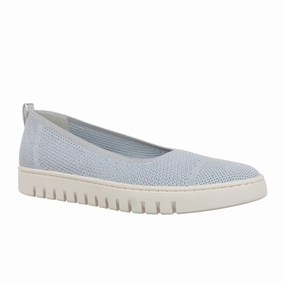 Chic Balance Layer Ready Vionic Uptown Skimmer Knit Slip On (Women) - Blue Mist/Silver