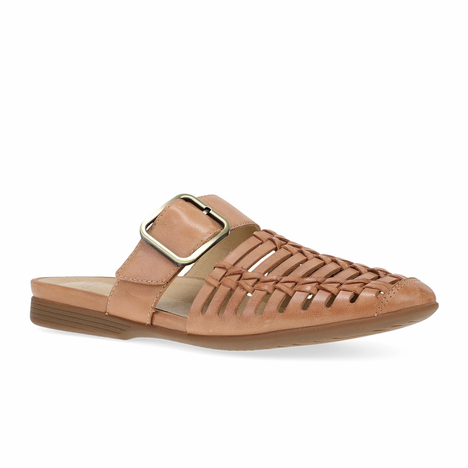 Dansko Leilani Flat (Women) - Light Tan Burnished Nappa Motion Light