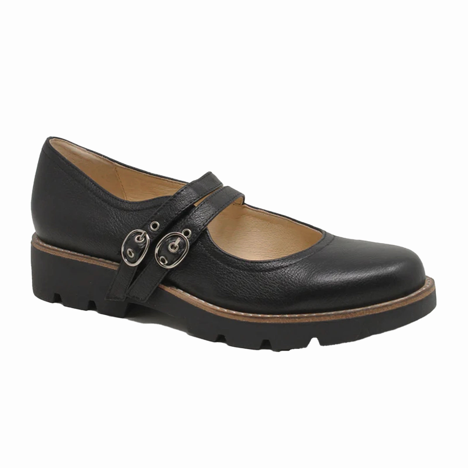 Django & Juliette Dabbie Mary Jane (Women) - Black/Black Elegant Finish