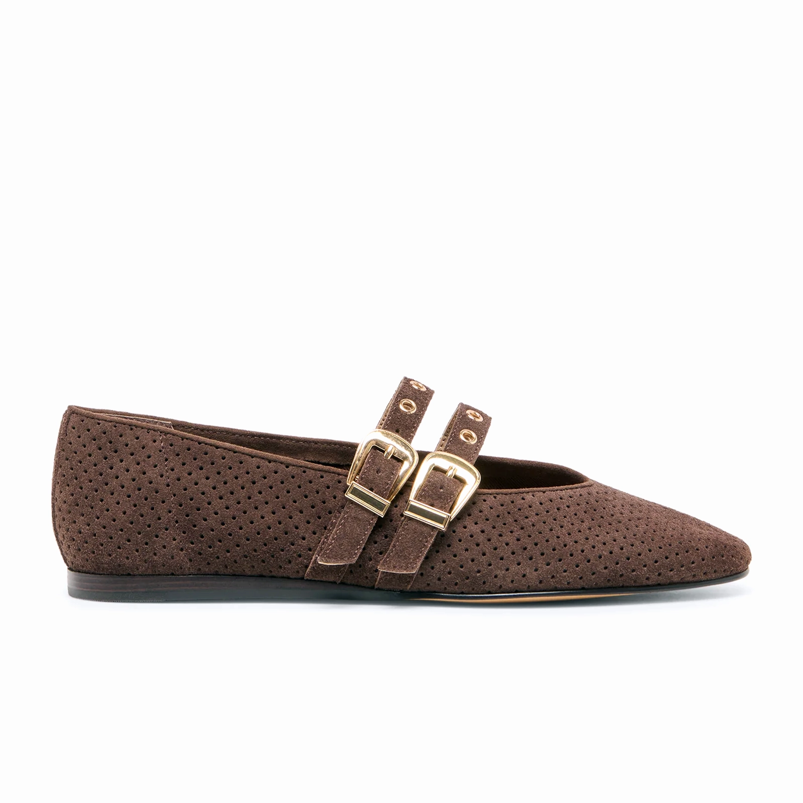 Dolce Vita Baylee Grommet Flat (Women) - Dark Brown Effortless Fit Design