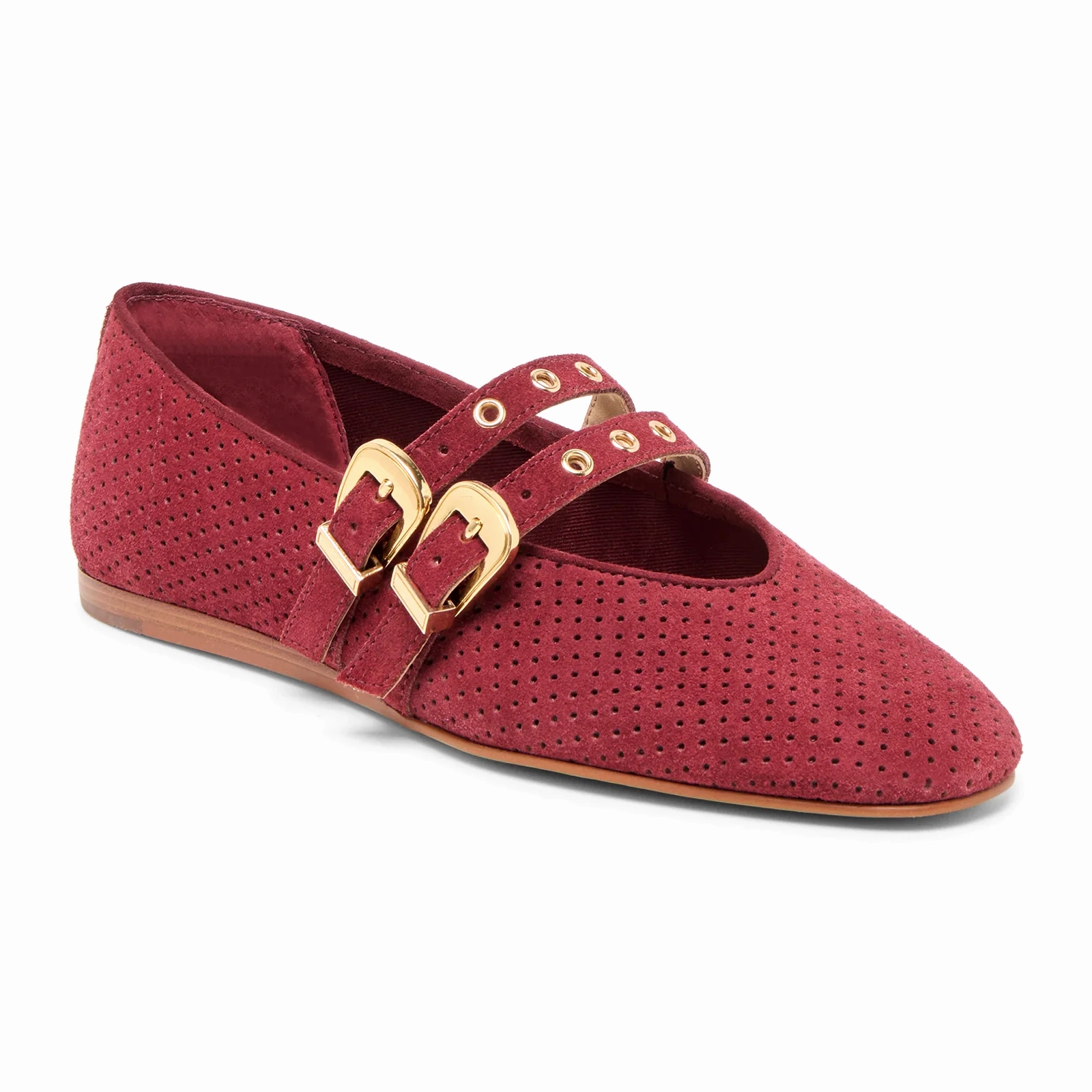 Sleek Silhouette Elegant Touch Dolce Vita Baylee Grommet Flat (Women) - Oxblood
