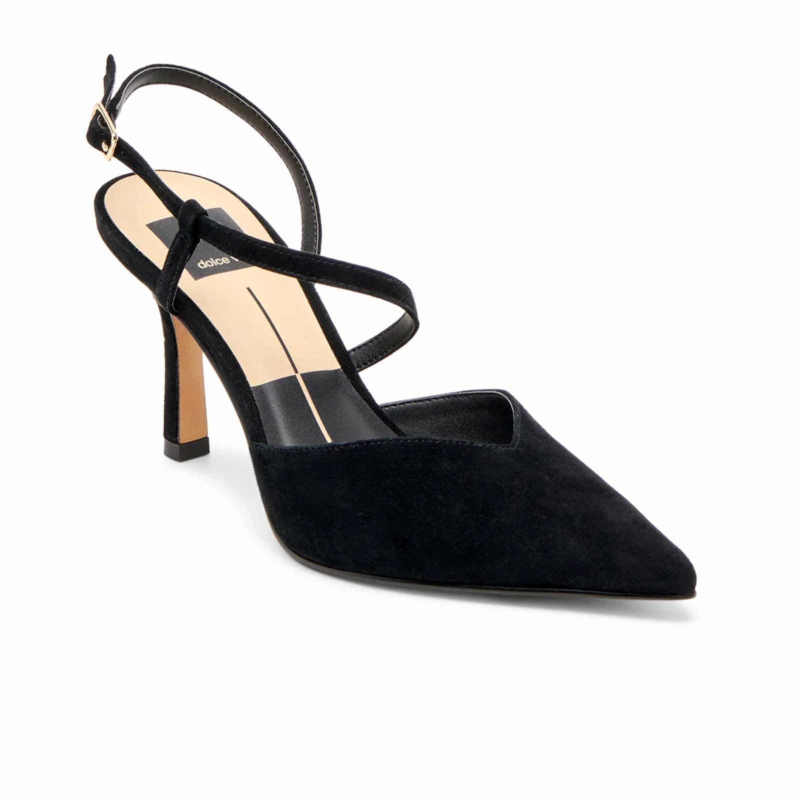 Bless Touch Dolce Vita Kamra Strappy Heel (Women) - Onyx Suede