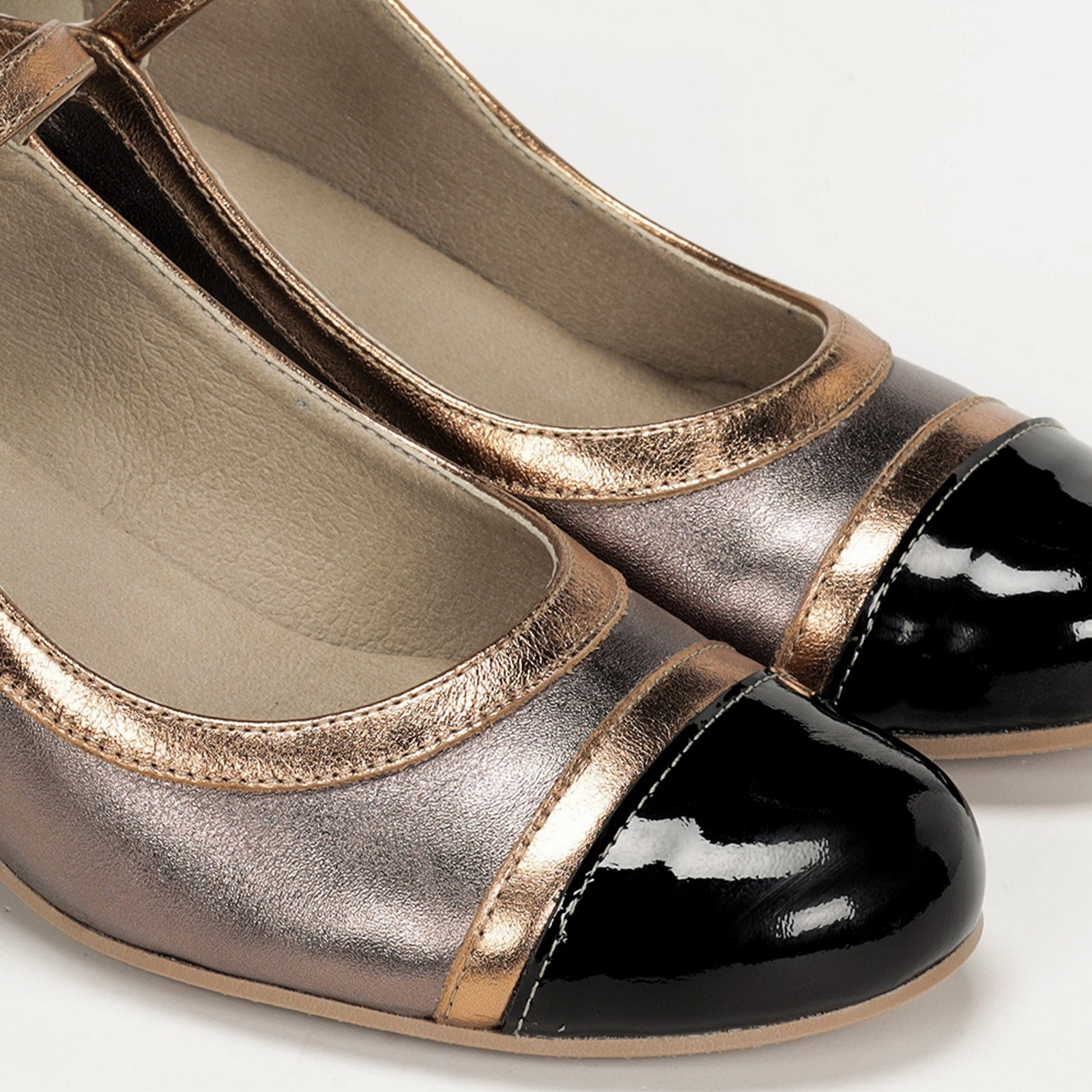 Dorking Frida Heeled Mary Jane (Women) - Marmota Office Glam Piped-Edge