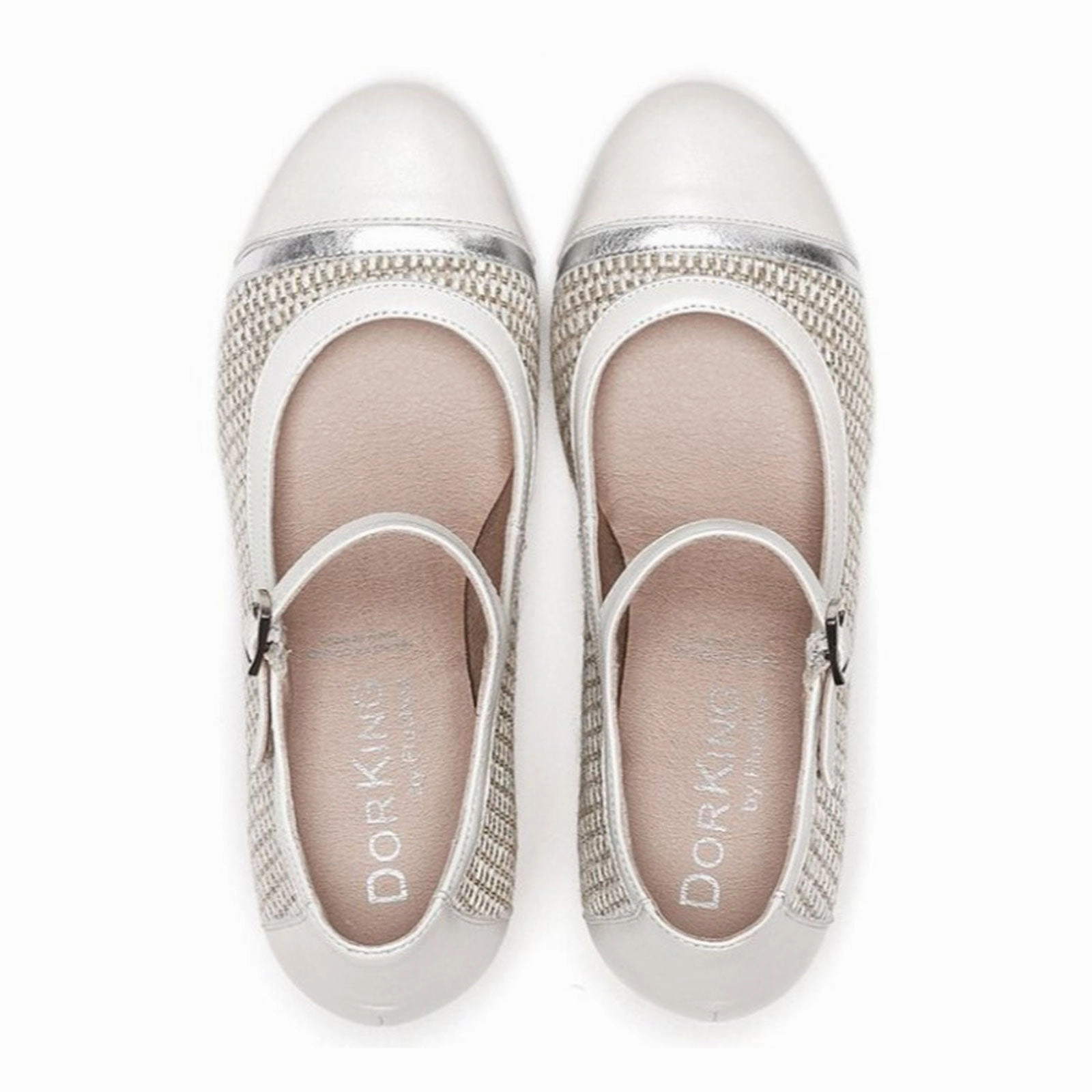 Beaded-Sleeve Urban Cool Dorking Rodin D8741 Heeled Mary Jane (Women) - Cream