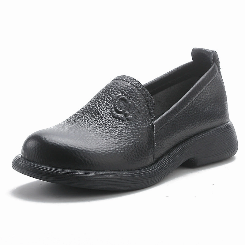 Anti Microbial Lining Reliable Performance Babakud Top Leather Casual Chunky Soft Sole Slip-Ons Flats