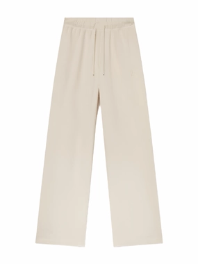 Drawstring Wide Leg Sweatpant in Bone Busy Glow FrictionResistantFabric