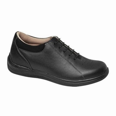 Classic Mood Drew Tulip Lace Up (Women) - Black Leather