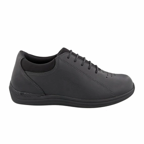 WaterRepellentCoating Fall Inspired Drew Tulip Lace Up (Women) - Black Leather