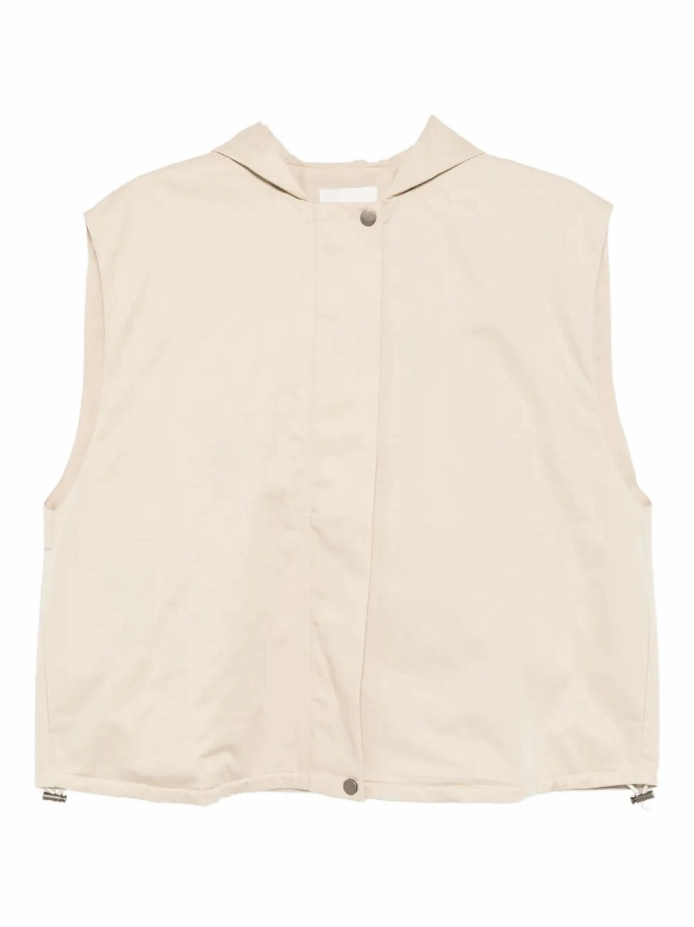 Cotton Sleeveless Parka in Champagne AntiBacterialTreatment Cool Vest