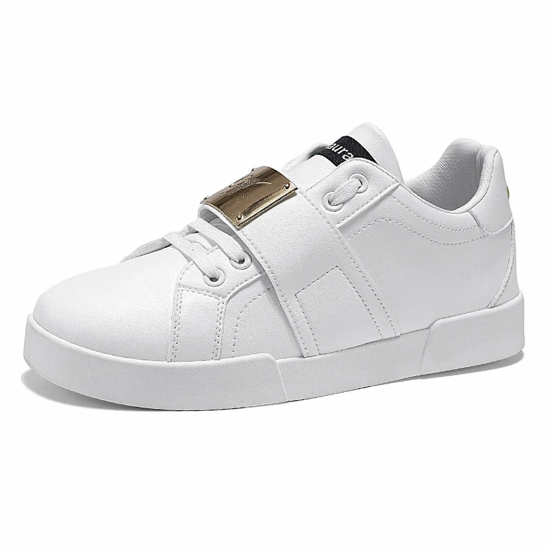 Non Toxic Materials Anti - fatigue HKDQ Classic Black Sneakers For Men Fashion Design Leather Casual Sneakers Man Street Style Comfortable Men's Skateboard Shoes