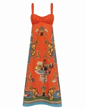 QuickRelease Fasteners Gentle Glow Rocco Midi Dress in Multi