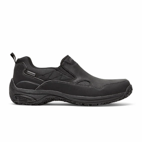 Dunham Ludlow Cloud Plus Slip On (Men) - Black Leather Tear-resistant