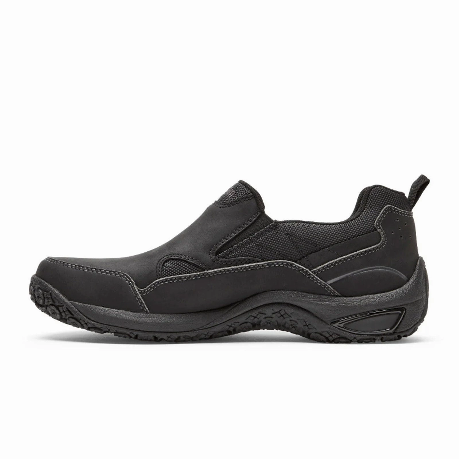 travel mode Dunham Ludlow Cloud Plus Slip On (Men) - Black Leather