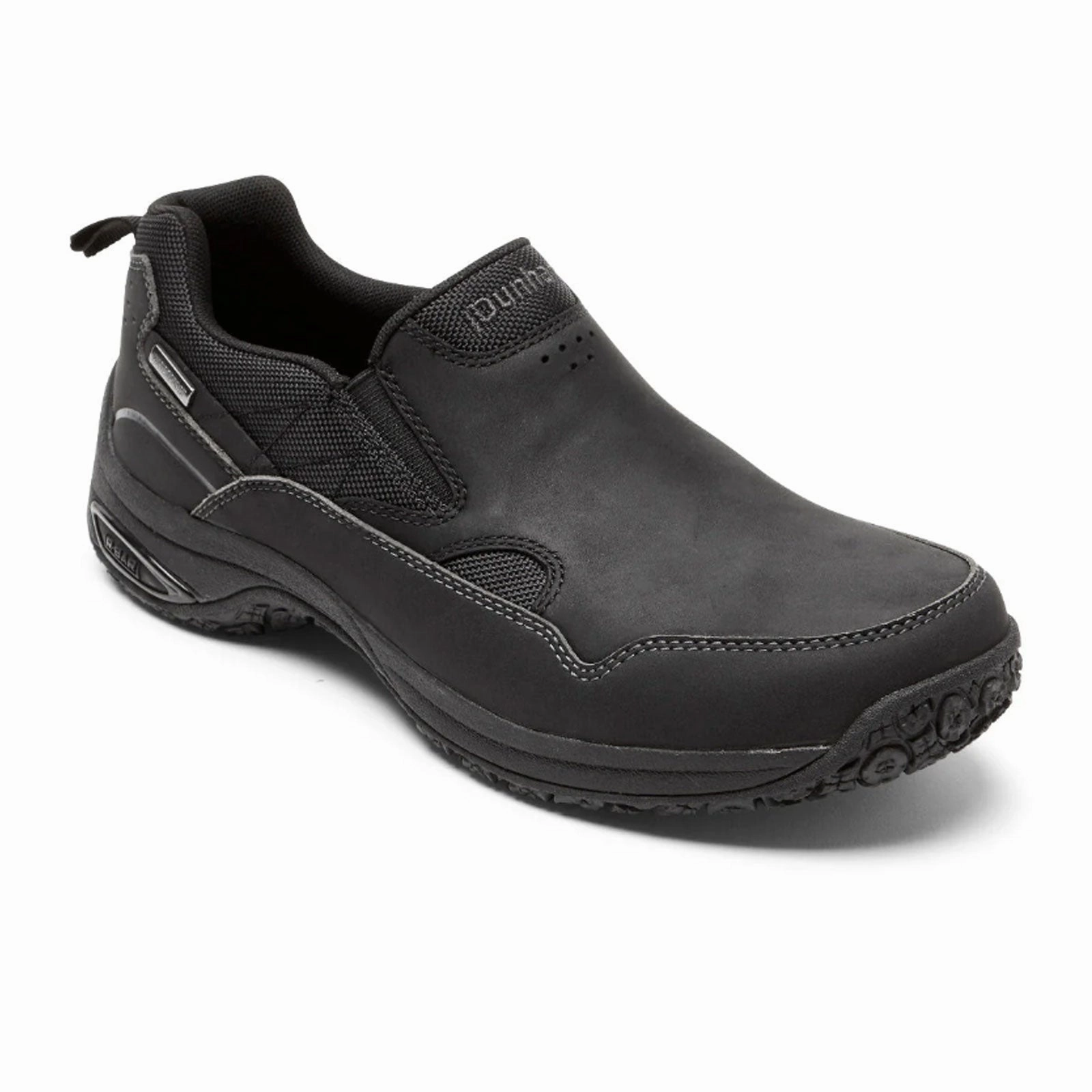 Dunham Ludlow Cloud Plus Slip On (Men) - Black Leather Calm Mood Work Pairing