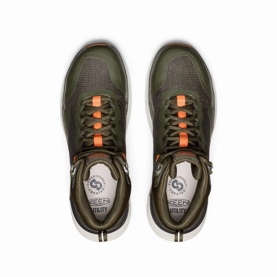 Reinforced Structure Durable Quality Men's Synchro Waterproof Work Boot (Carbon Toe)  |  Forest Night/Gum