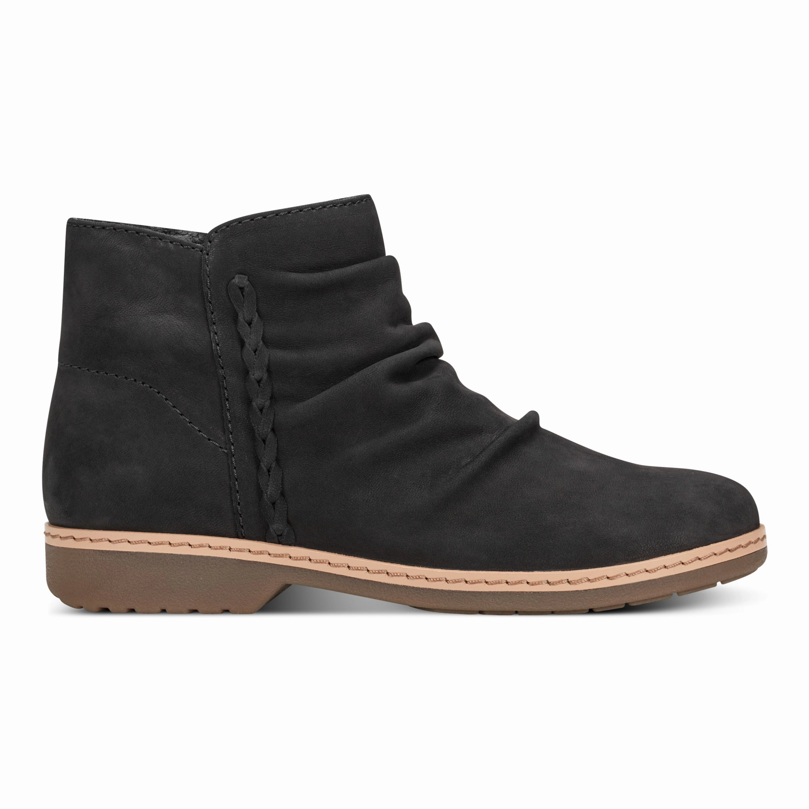 Multi-functional breathability Hilaree Water Repellent Round Toe Ruched Casual Booties