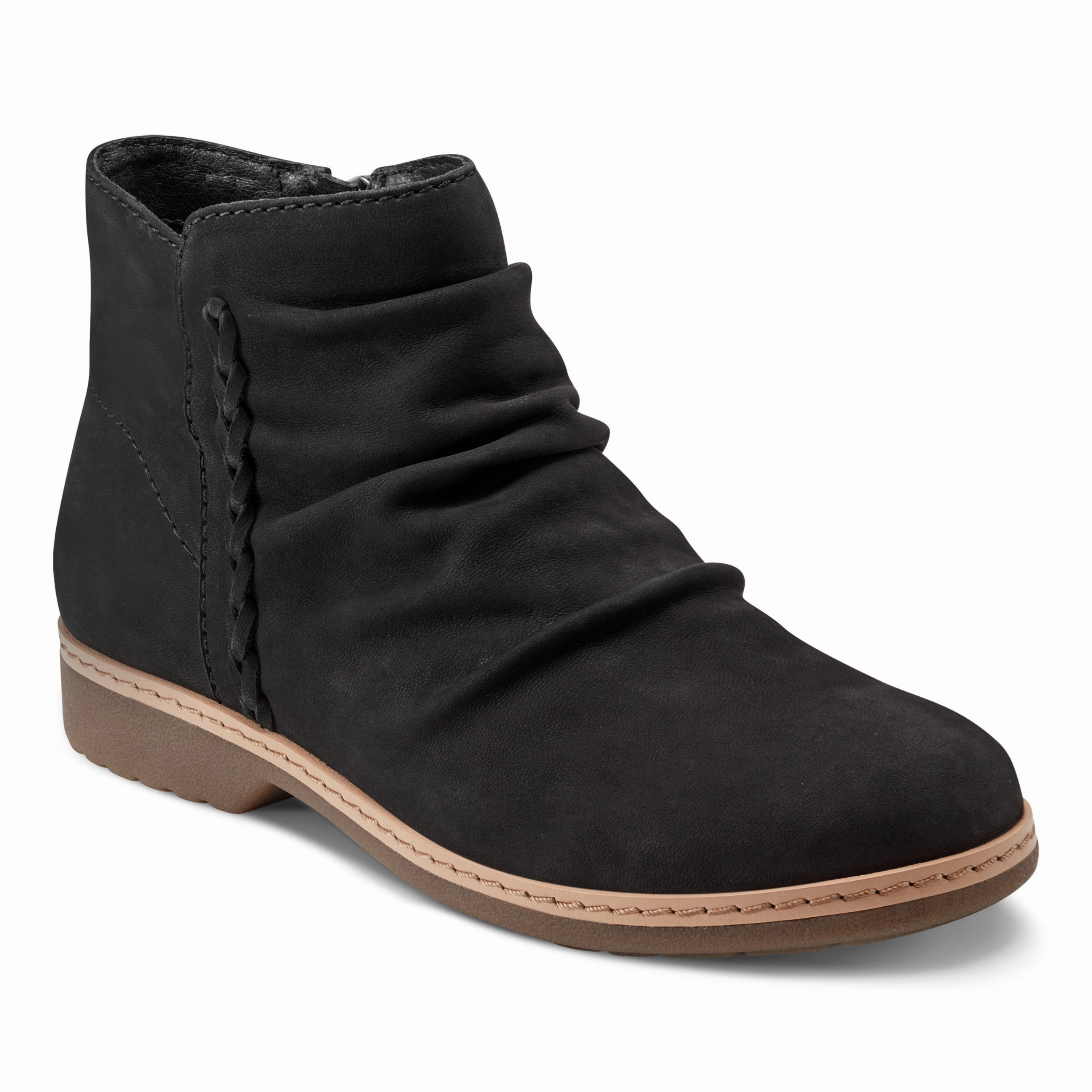 Square Toe solo trip Hilaree Water Repellent Round Toe Ruched Casual Booties