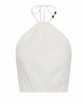 Net Fit Azura Tie Top in Ivory