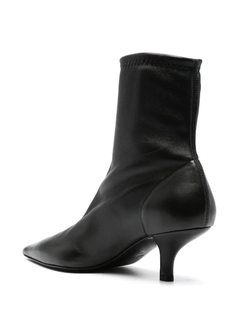 just Nappa Heeled Sock Boot in Black