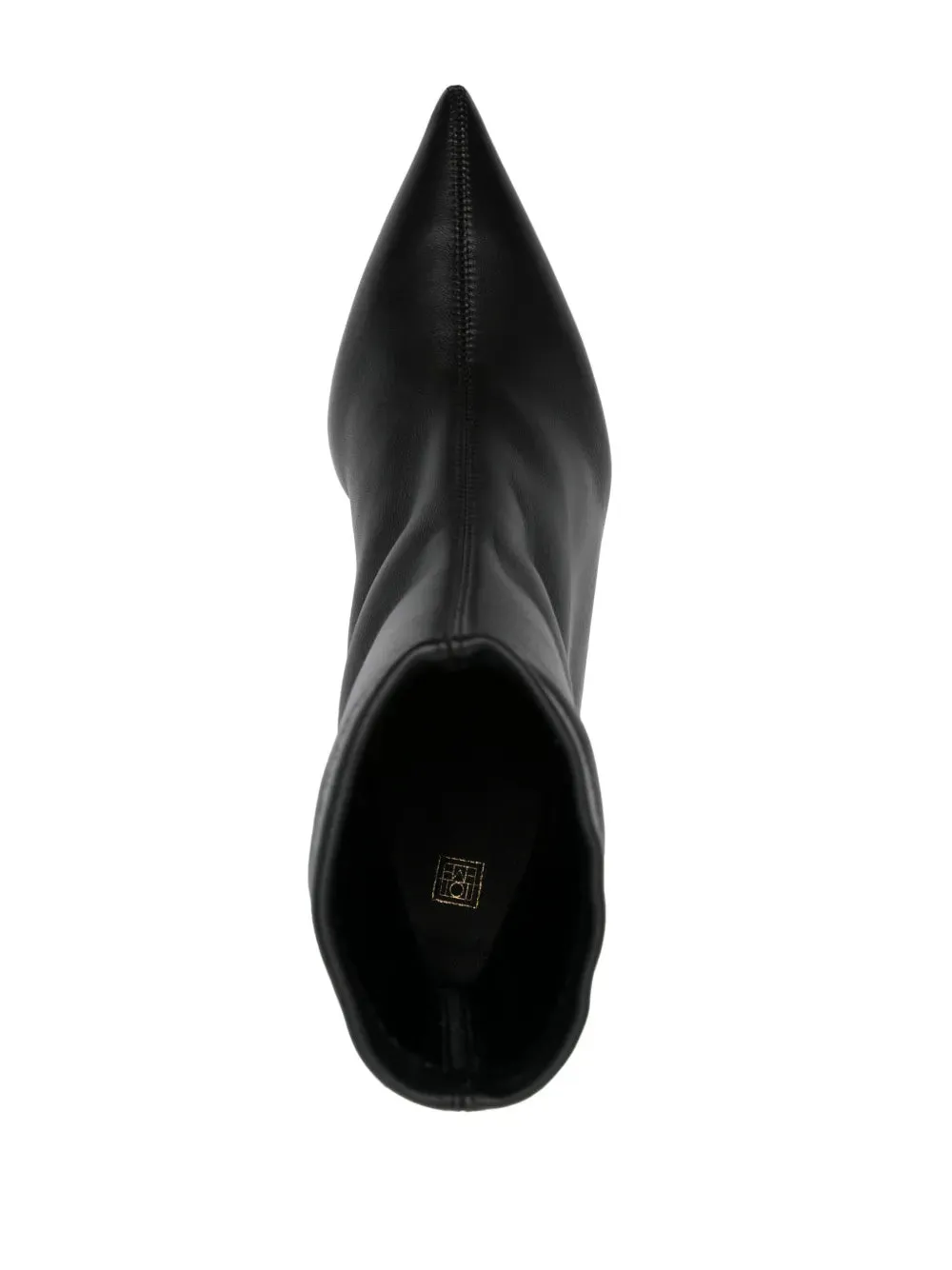 Nappa Heeled Sock Boot in Black Seamless Toe Box Running essentials