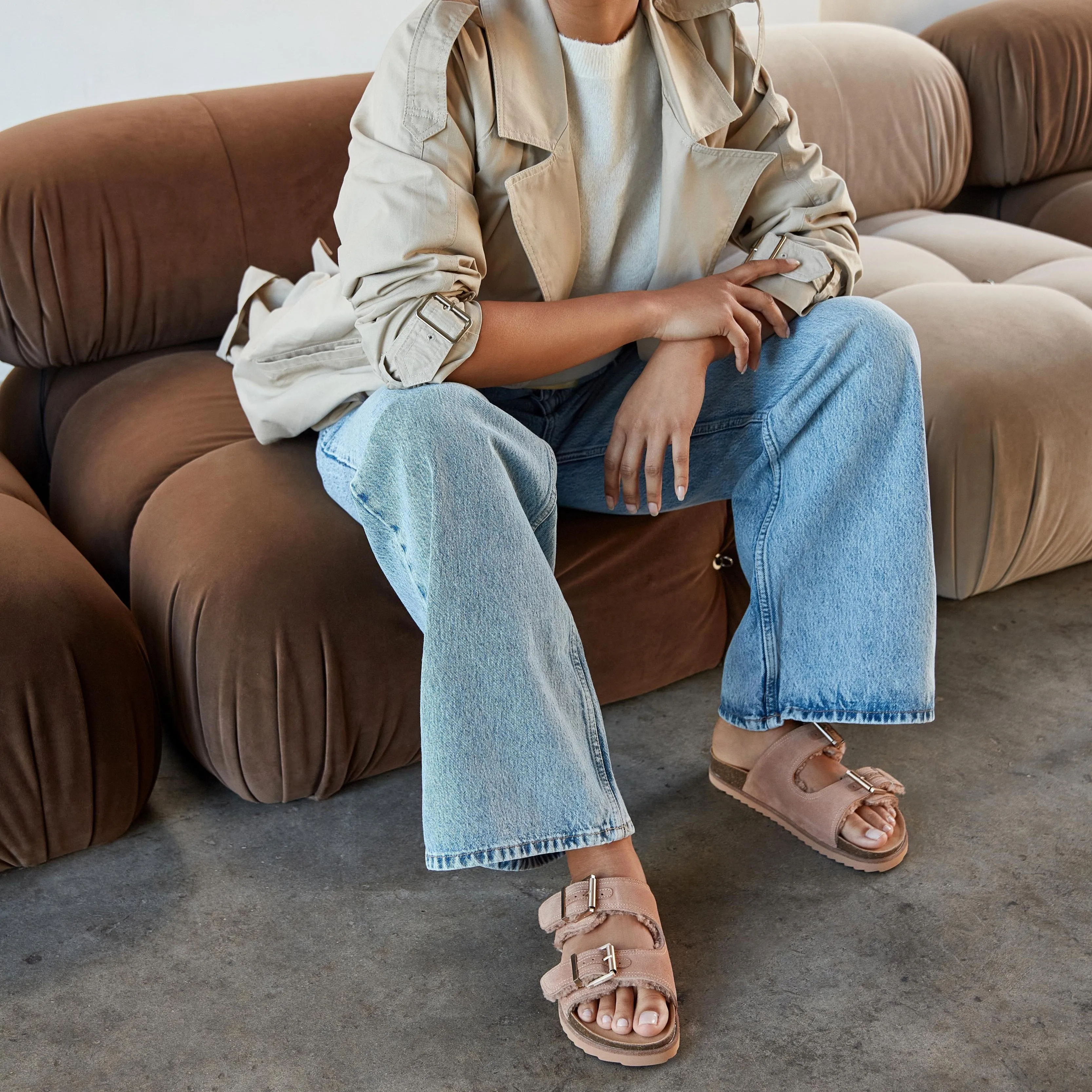 Nico Sandshell Shearling Supportive Walk Ferry Dock