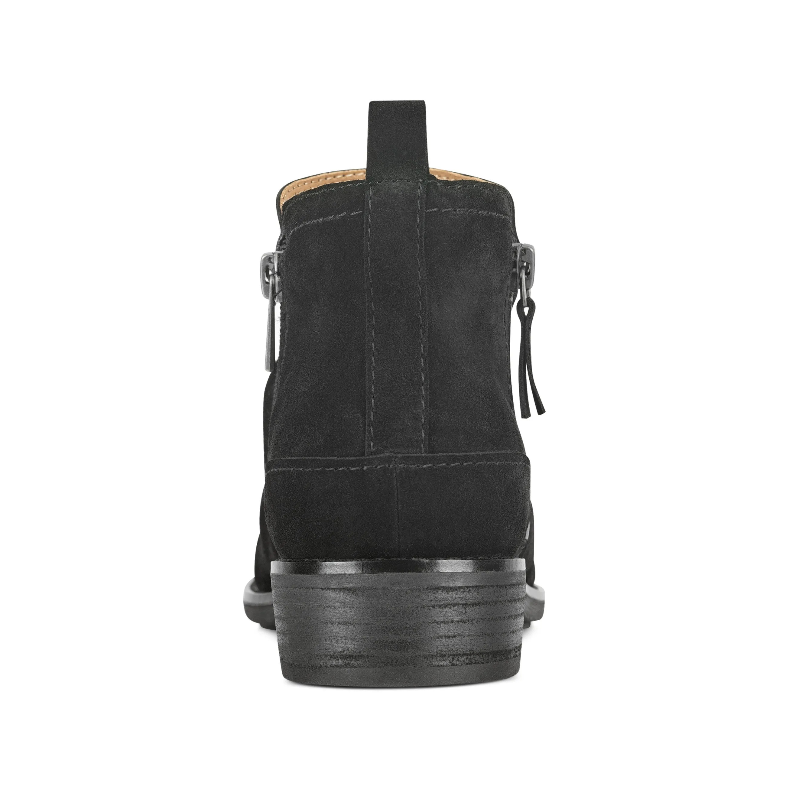 basic Nadya Round Toe Ruched Casual Booties