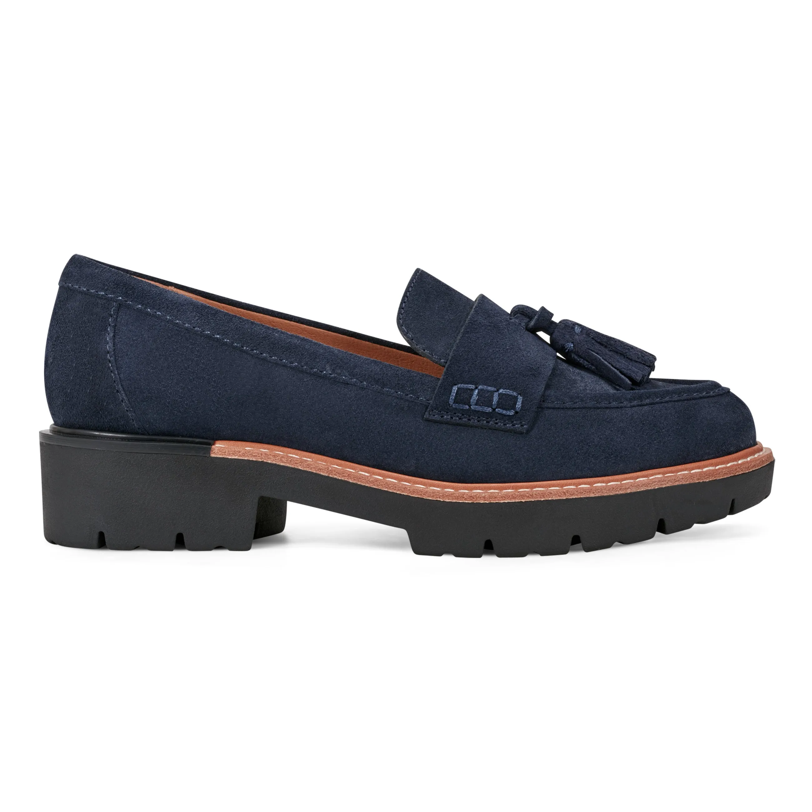 Zimm Round Toe Lug Sole Casual Slip-on Loafers Canvas