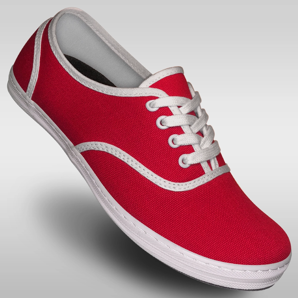 Aris Allen Women??s Red & White Classic Canvas Dance Sneaker *Limited Sizes* decorative