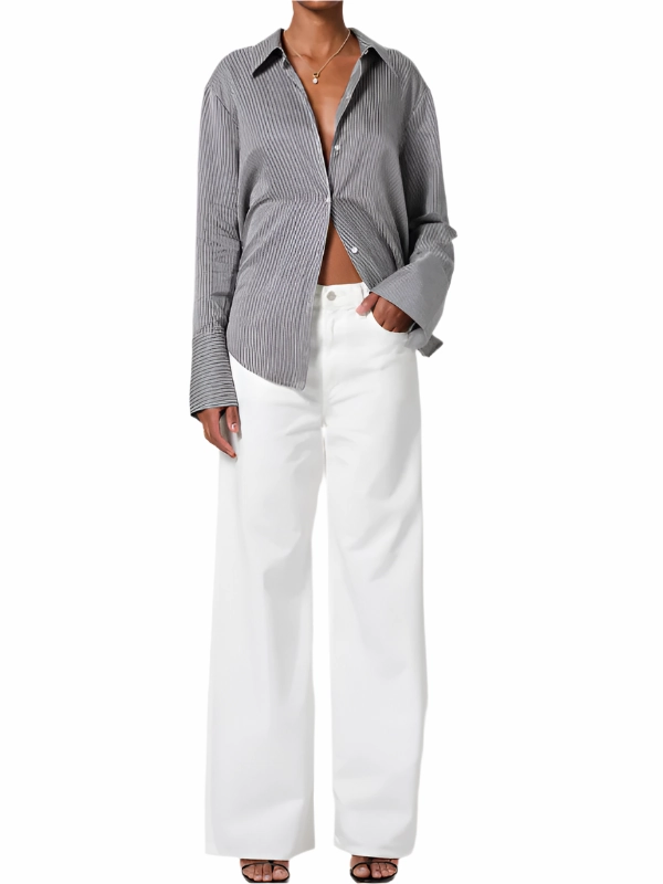 QuickDrying Material Paloma Baggy in Soft White