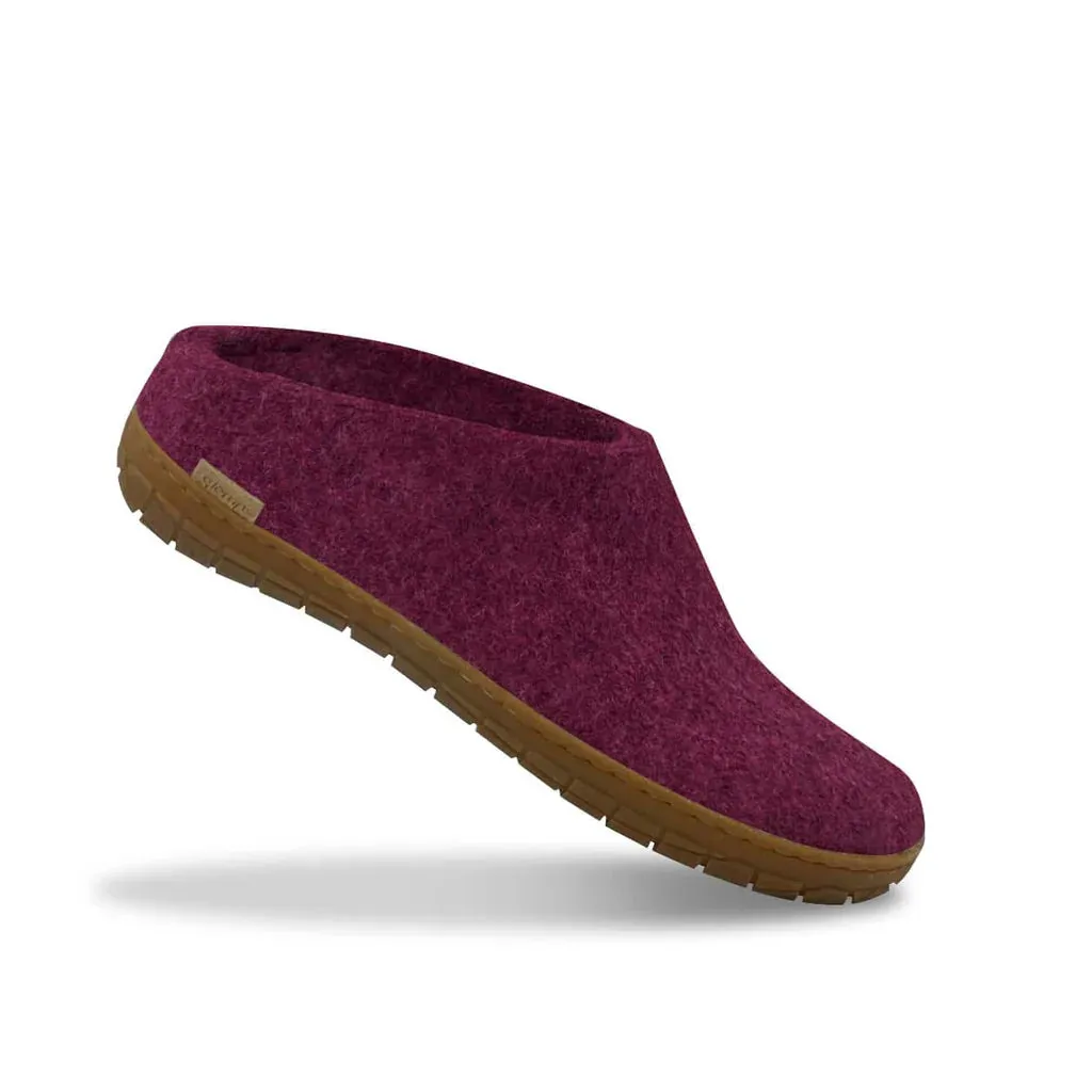 Suitable GLERUPS WOMENS  RUBBER SOLE SLIP ON - CRANBERRY