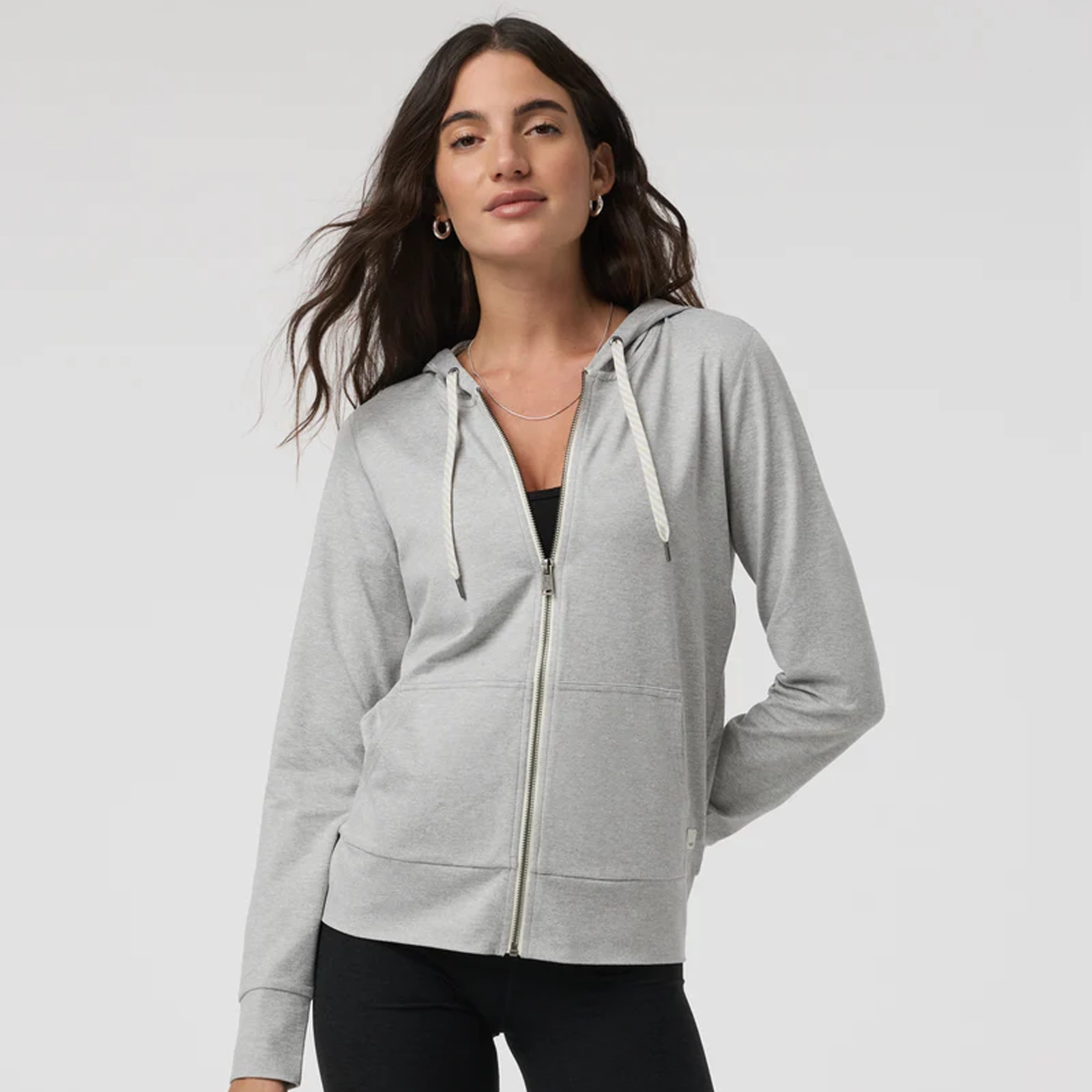 Vuori Halo Performance Hoodie 2.0 (Women) - Pale Grey Heather WaterRepellentCoating Warm Fashion