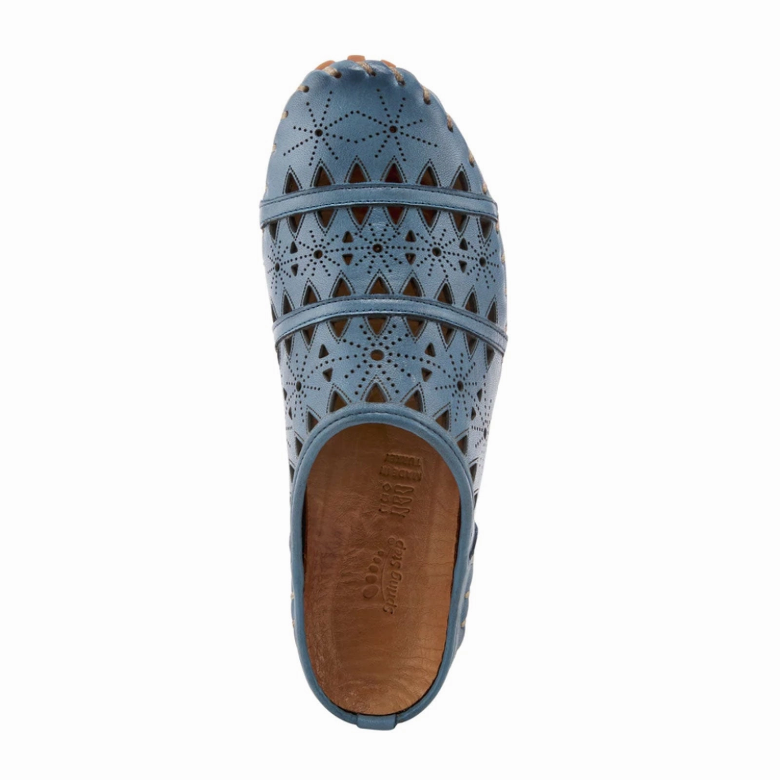 Spring Step Fusalide Slip On (Women) - Blue Applique-Detail