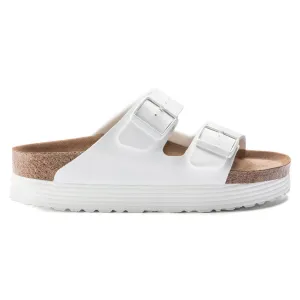 BIRKENSTOCK ARIZONA PLATFORM WHITE Iconic shock absorption Dynamic Traction Pattern