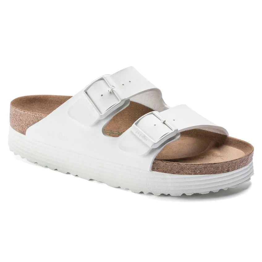 BIRKENSTOCK ARIZONA PLATFORM WHITE Energy return embossed