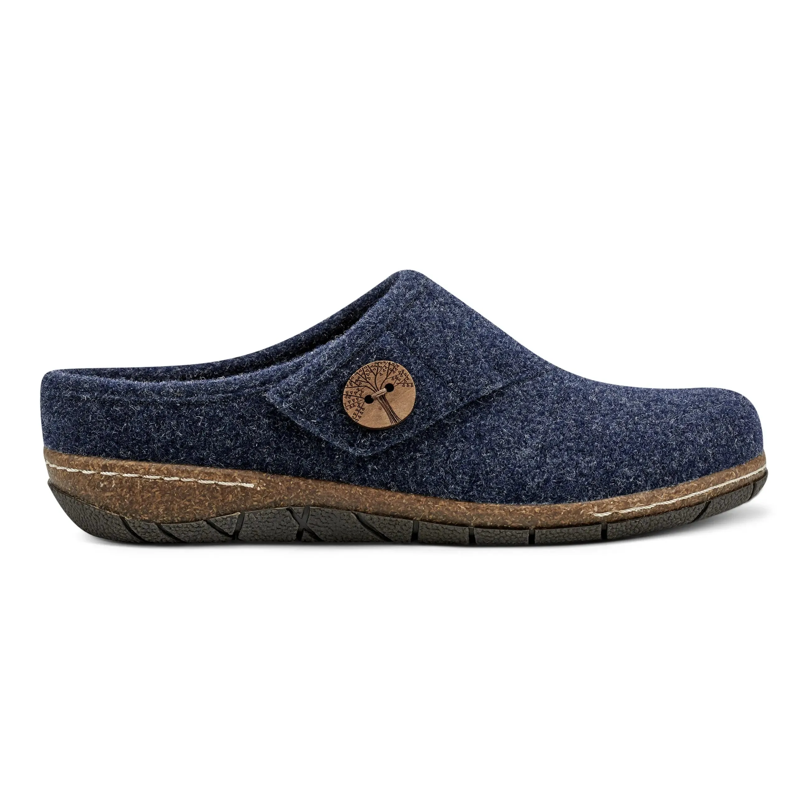Ezra Round Toe Casual Slip-on Flat Clogs Distinctive breathability toe - box