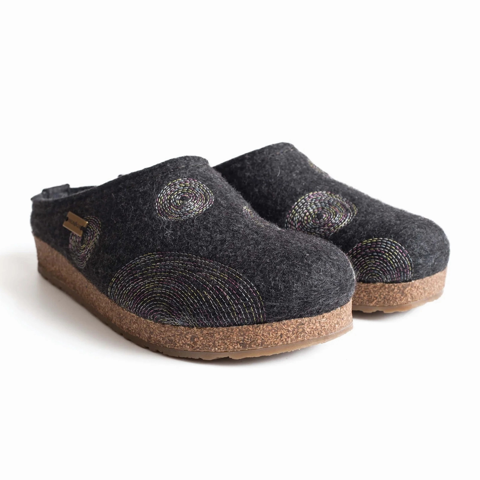 Ruffle Hem Haflinger Spirit Clog (Women) - Charcoal
