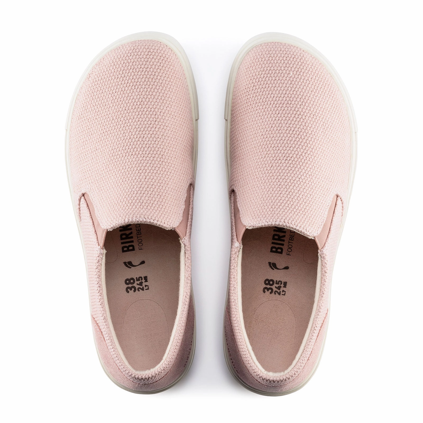 Birkenstock Oswego Narrow Slip On Sneaker (Women) - Soft Pink Canvas Feminine Structure