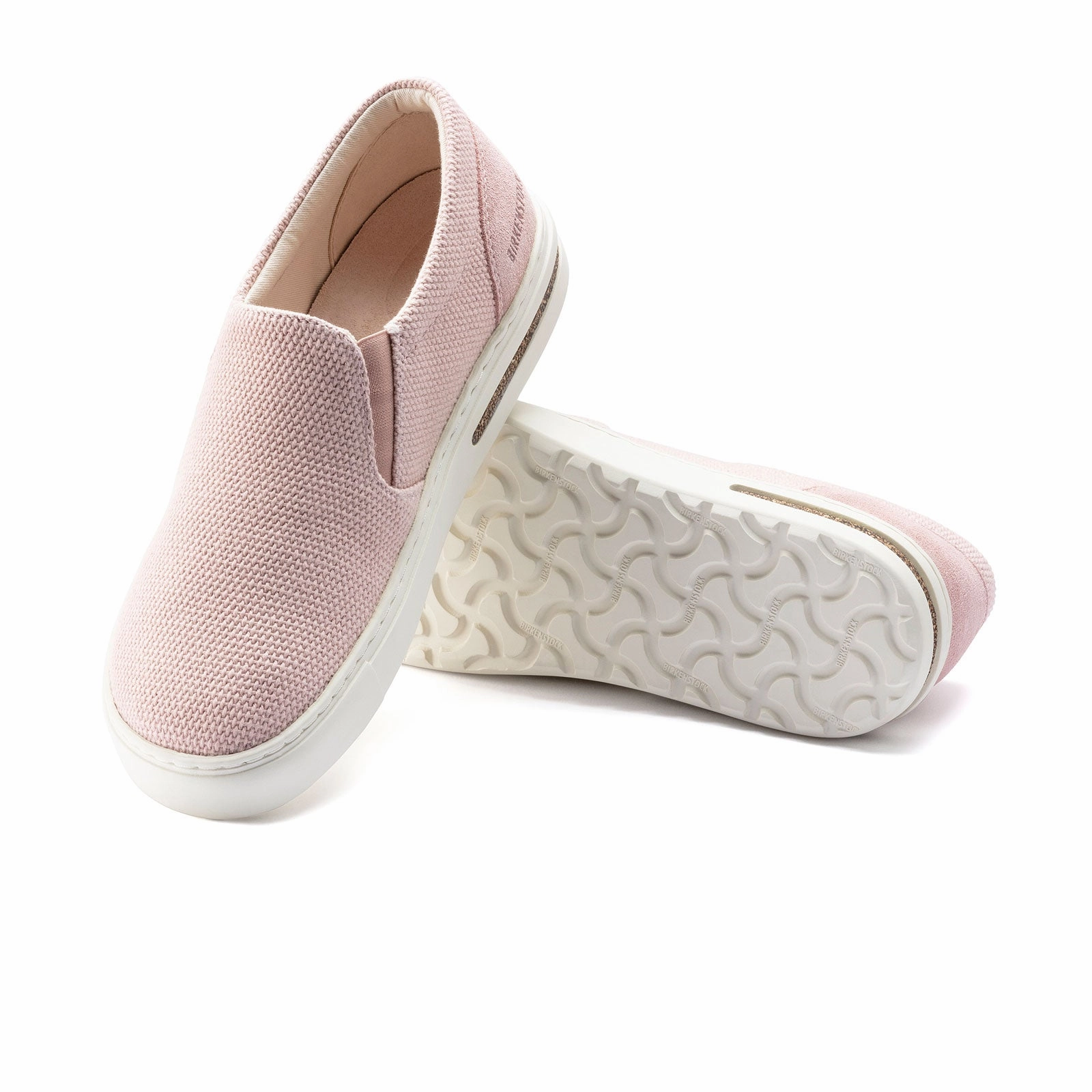 Zip Ease Birkenstock Oswego Narrow Slip On Sneaker (Women) - Soft Pink Canvas