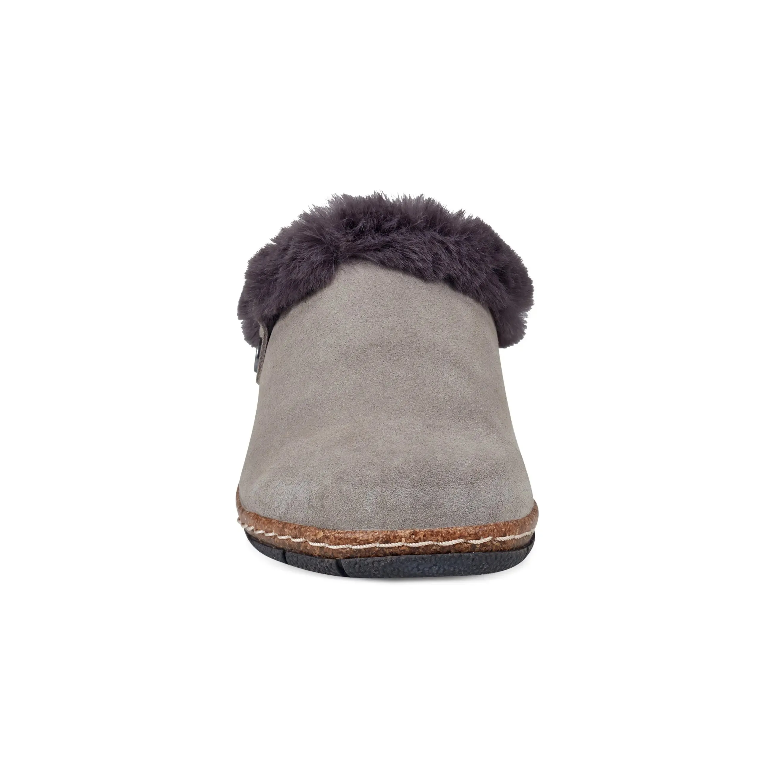 Seamless Upper Stacked Heel Elena Cold Weather Round Toe Casual Slip-on Clogs