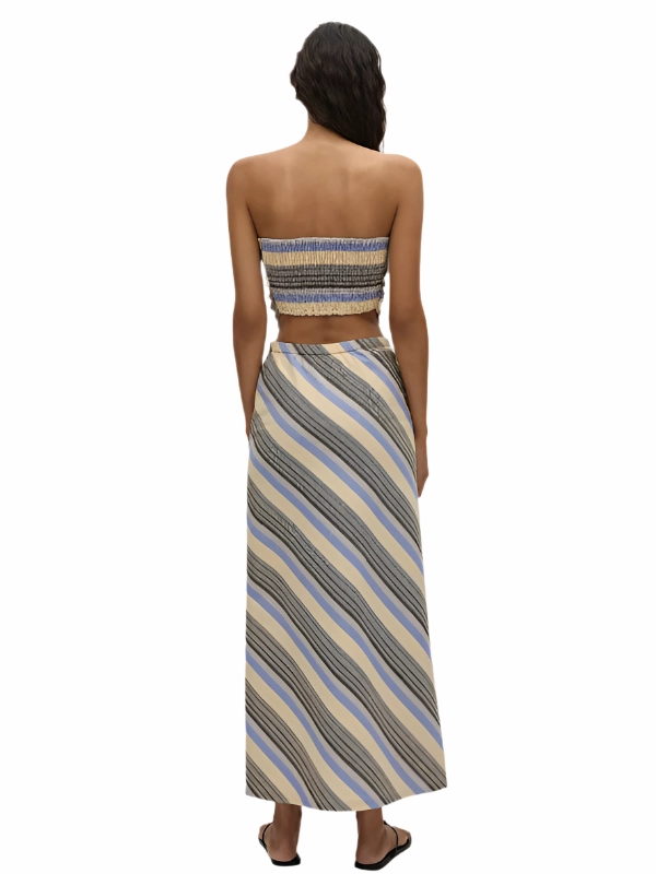 TaglessLabel Elise Skirt in Marine Stripe