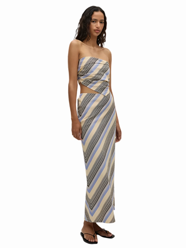 Street Style Chic Accessory Elise Skirt in Marine Stripe