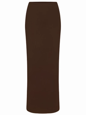 Emma Butter Rib Skirt in Chocolate Digital Core