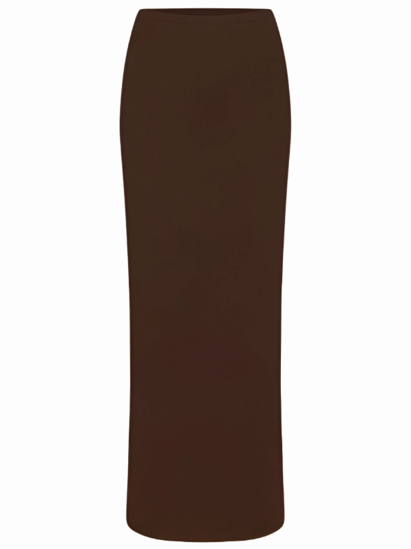 Emma Butter Rib Skirt in Chocolate Digital Core