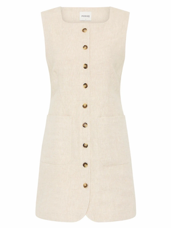 StaticFreeLining Emma Mini Dress in Natural