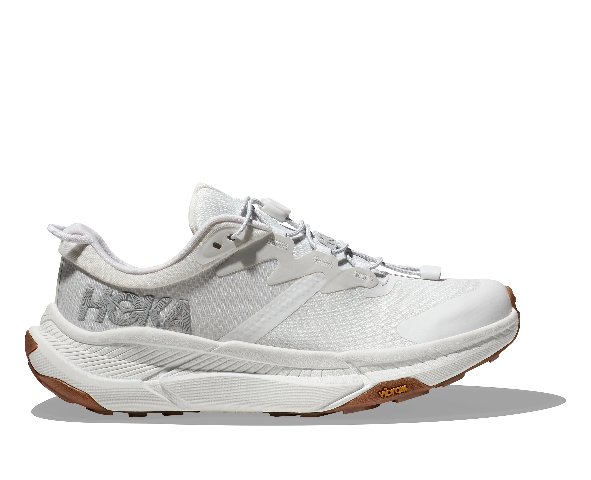 HOKA TRANSPORT WHITE Abrasion Proof Outsole Interlocking Traction Lugs