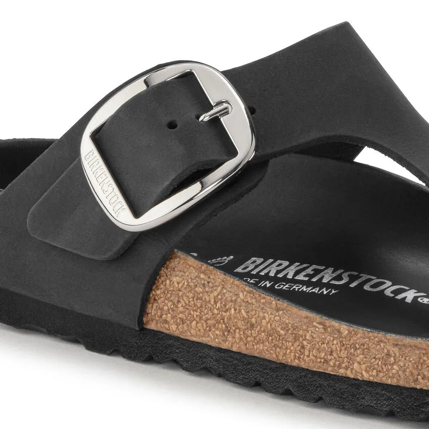 BIRKENSTOCK GIZEH BIG BUCKLE - BLACK buckle - up style