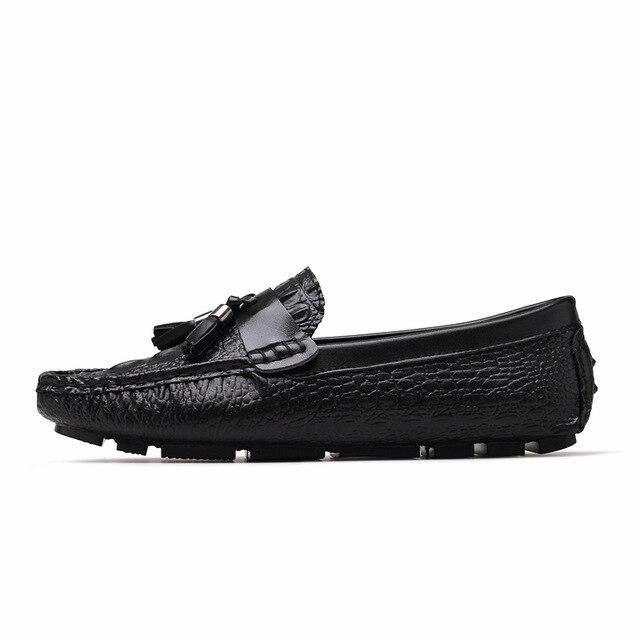 West Louis? Leather Moccasins With Crocodile Style Stylish Casuals