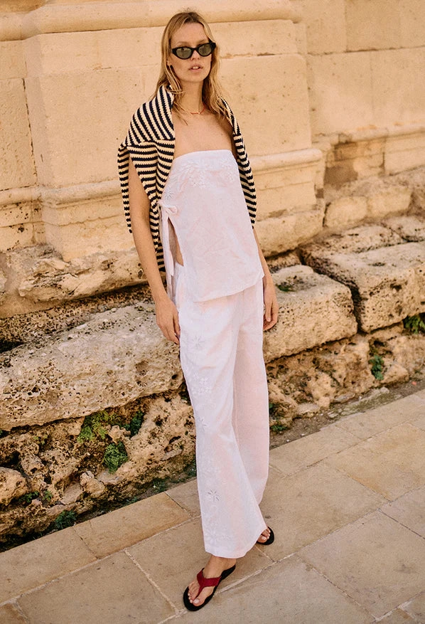 Ermanno Pant in White Chic Accessory