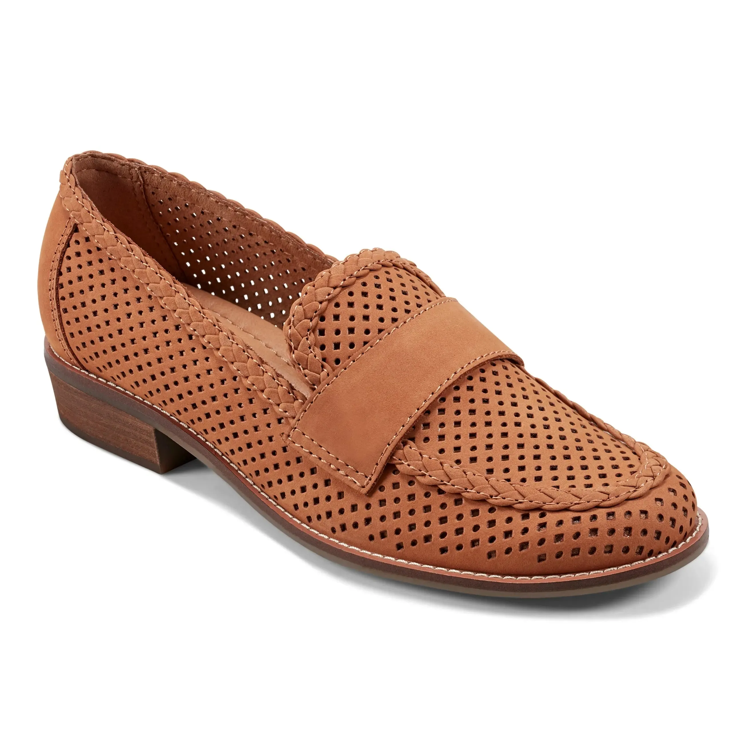 Evvie Casual Slip-On Perforated Loafers Flexible Midfoot