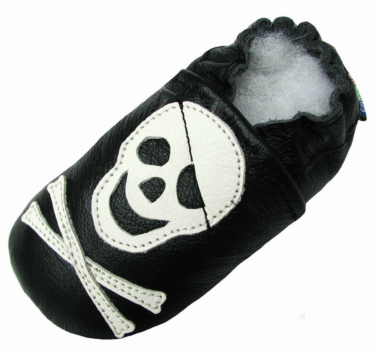 Pirate Black outdoor shoes up to 4 Years Rubber Sole Genuine Leather Baby Toddlers Kids Anti Fatigue Insole